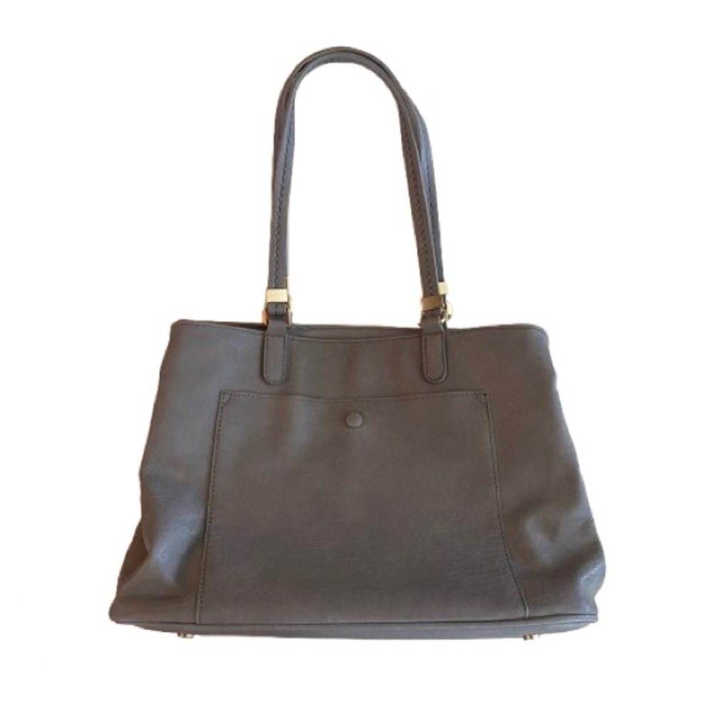 Miztique Women's Gray Faux Leather Bag 14” x 6” x 9” Shoulder Strap Grandmacore